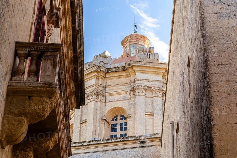 Mediterranean architecture of Mdina, next to Rabat, inland Malta