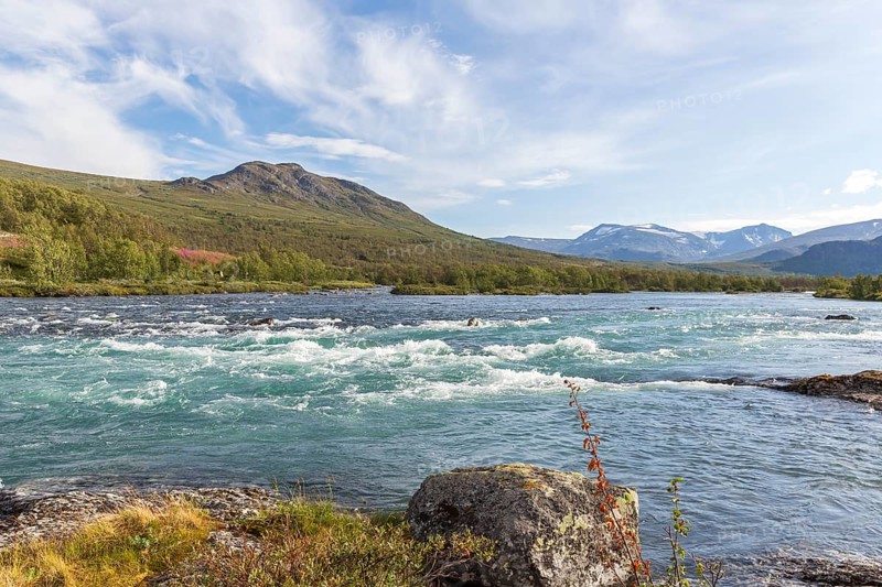 River Sjoa in Jotunheimen National Park, Tessanden, Innlandet, Norway