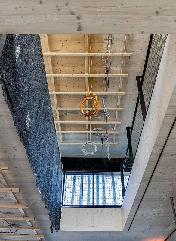 Bauhaus Archive construction site, interior shot on the open day, Klingelhöferstraße, Berlin, Germany