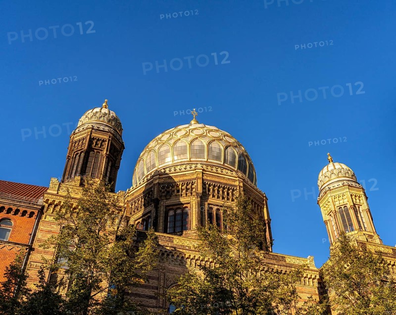 Roof of the Jewish synagogue in Oranienburger Straße, Berlin, Germany
