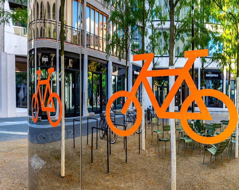 Bicycle car park, inner courtyard, Am Tacheles, Oranienburger Straße, Berlin, Germany