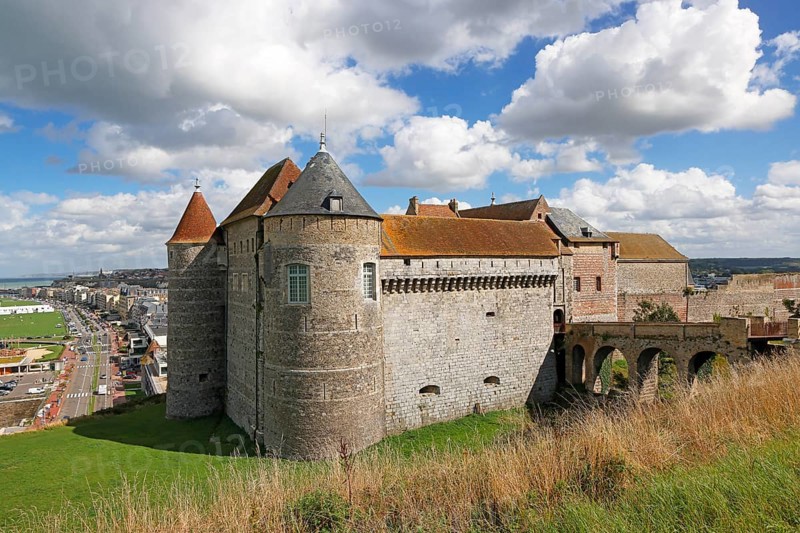 Medieval castle Dieppe, Château de Dieppe, hilltop castle, Alabaster Coast, Côte d'Albatre, Dieppe, Département Seine-Maritime, Normandy, France