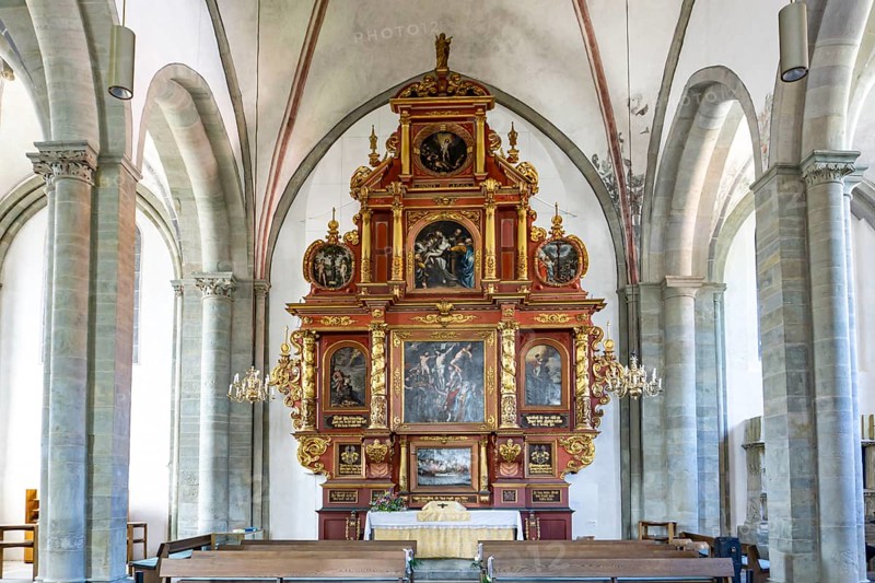 Altar of the Great St Mary's Church in Lippstadt, North Rhine-Westphalia, Germany