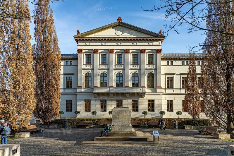 The former Haus der Erholung, now the mon ami youth and cultural centre on Goetheplatz in Weimar, Thuringia, Germany