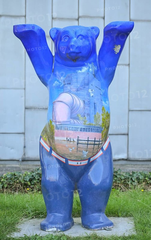 Buddy Bear of the TU, Technical University, Straße des 17. Juni, Charlottenburg, Charlottenburg-Wilmersdorf, Berlin, Germany