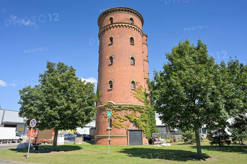 Monument to the former Charlottenburg gasworks reservoir tower, Gaußstraße, Charlottenburg, Charlottenburg-Wilmersdorf, Berlin, Germany