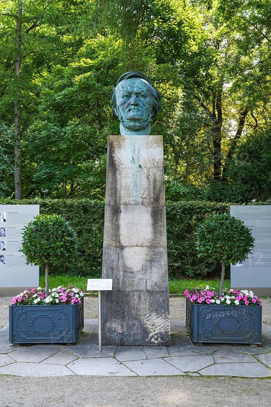 Richard Wagner, Bust, Bust portrait by Arno Breker, Richard Wagner Park, on the Green Hill, Bayreuth, Upper Franconia, Franconia, Bavaria, Germany
