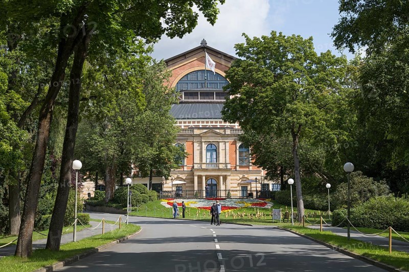 Festival Theatre, Festival Hill, on the Green Hill, Bayreuth, Upper Franconia, Franconia, Bavaria, Germany