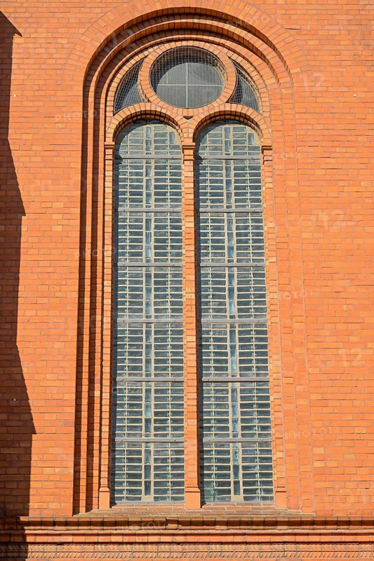 Church windows made from gin bottles, Zwölf-Apostel-Kirche, An der Apostelkirche, Schöneberg, Berlin, Germany