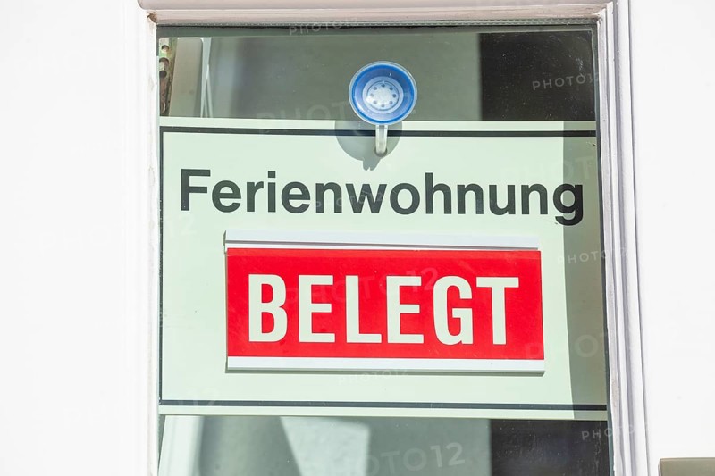 Shield holiday flat occupied, Cuxhaven-Duhnen, Cuxhaven, Lower Saxony, Germany