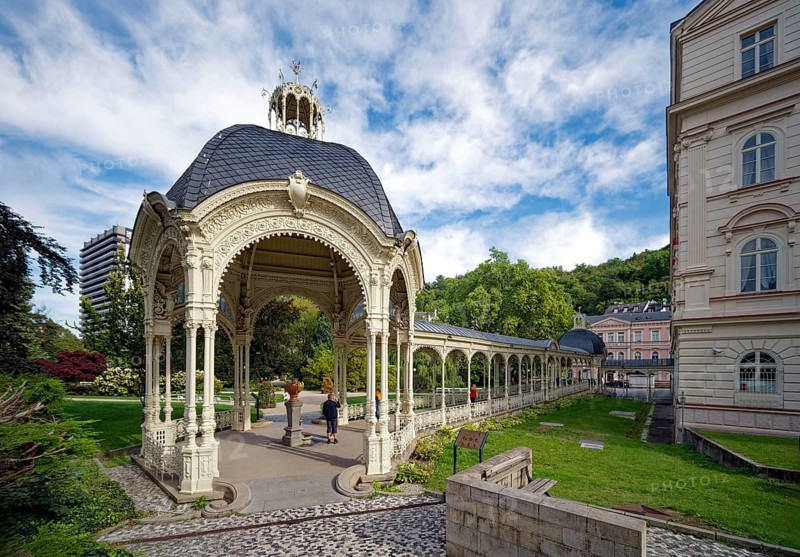 Park Colonnade, spa, healing spring, health, mineral, mineral water, illness, Karlovy Vary, Karlovy Vary, Bohemia, Czech Republic