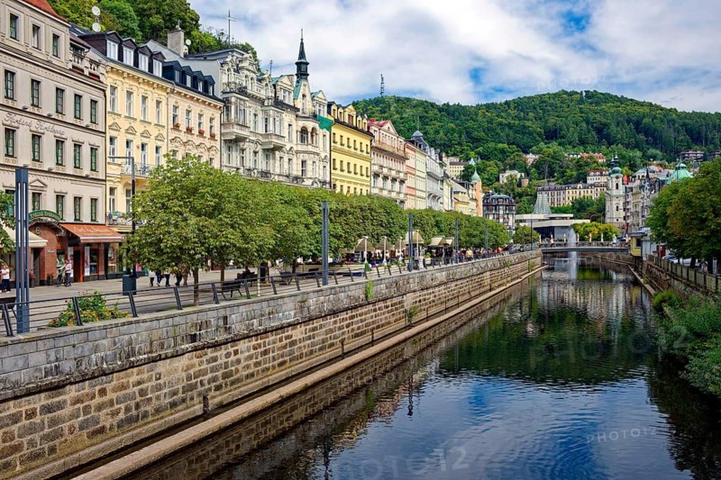 Old town, spa, healing spring, health, mineral, mineral water, illness, Karlovy Vary, Bohemia, Czech Republic