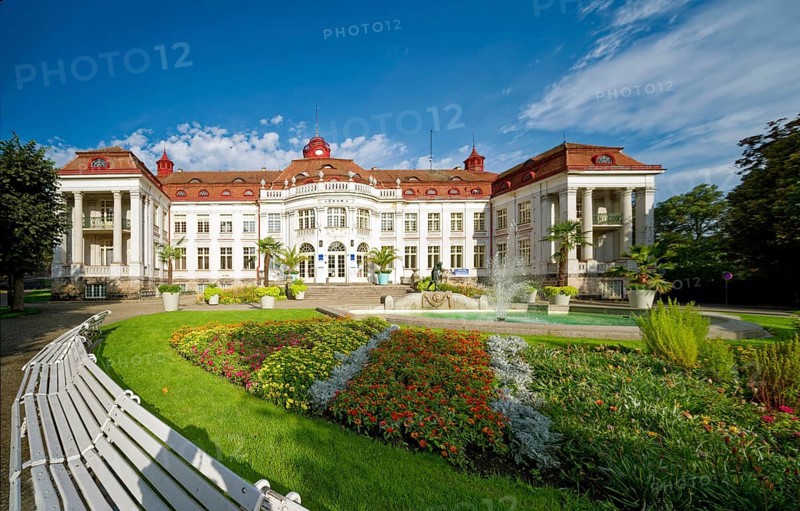 Smetana Park, named after the composer Bedrich Smetana, Elisabethbad, Karlovy Vary, Bohemia, Czech Republic
