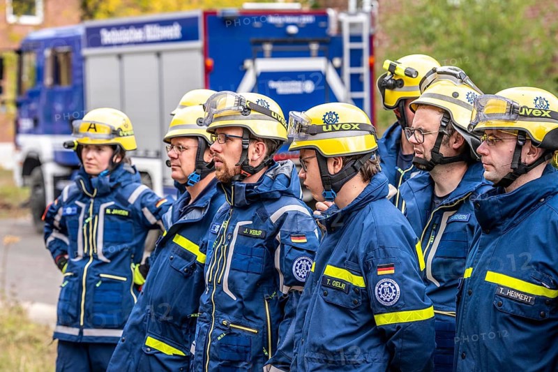 Major exercise FÜLEX25, of the THW, Technisches Hilfswerk, Landesverband North Rhine-Westphalia, on 4 weekends over 3500 volunteers from the 127 North Rhine-Westphalia local organisations practise many different operational scenarios in the field of disaster control and civil defence