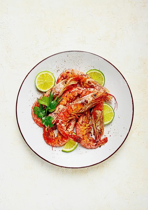 Fried Langoustines, Australian, lime and herbs, spices, homemade, no people