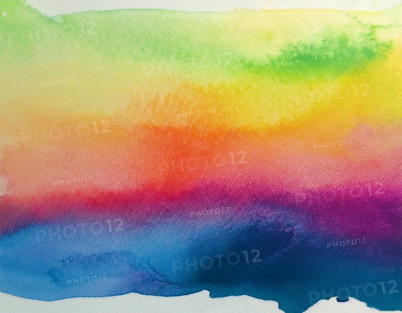 Bright watercolor art showcasing vibrant hues blending with artistic paint splashes, perfect for creative and artistic themes, AI generated