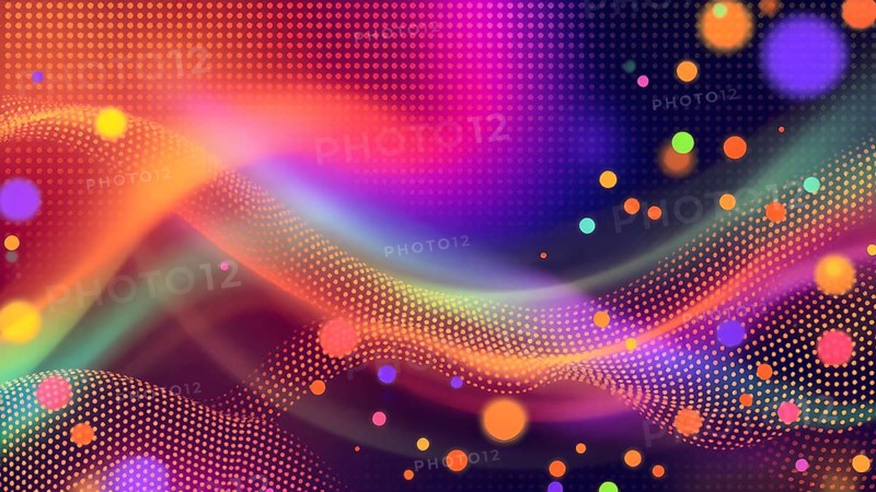 Modern layout design template with dynamic colorful overlay, AI generated