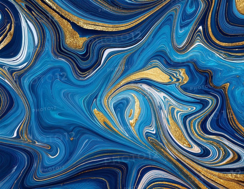Abstract Marble Waves Acrylic Background. Abstract fluid art with swirling colors and bubbles, creating a dynamic effect, vibrant colors, AI generated