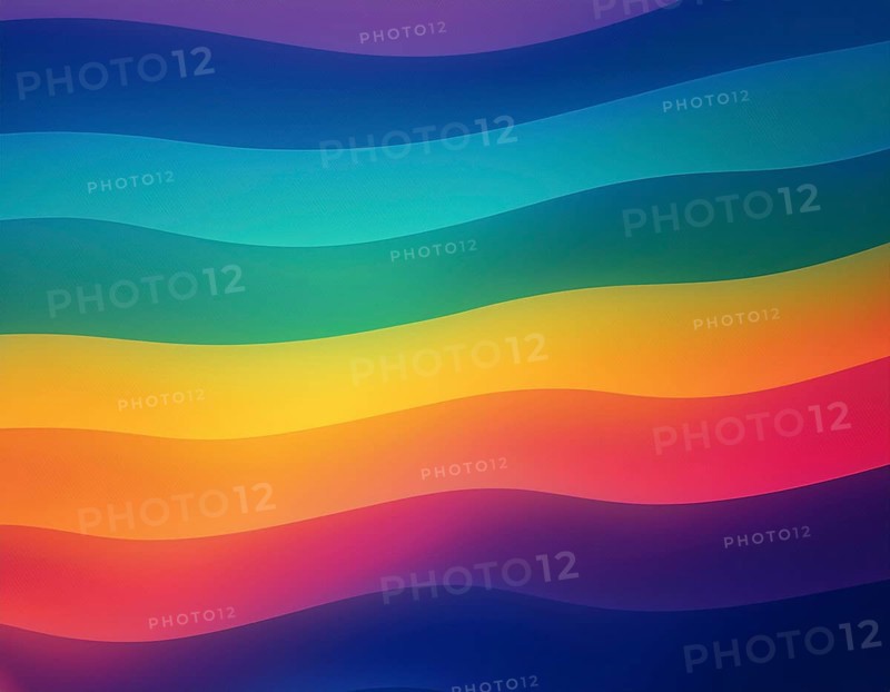 A visually captivating gradient with vivid horizontal stripes in rainbow hues on a seamless smooth background, perfect for design uses, creative projects, and artistic inspirations, AI generated