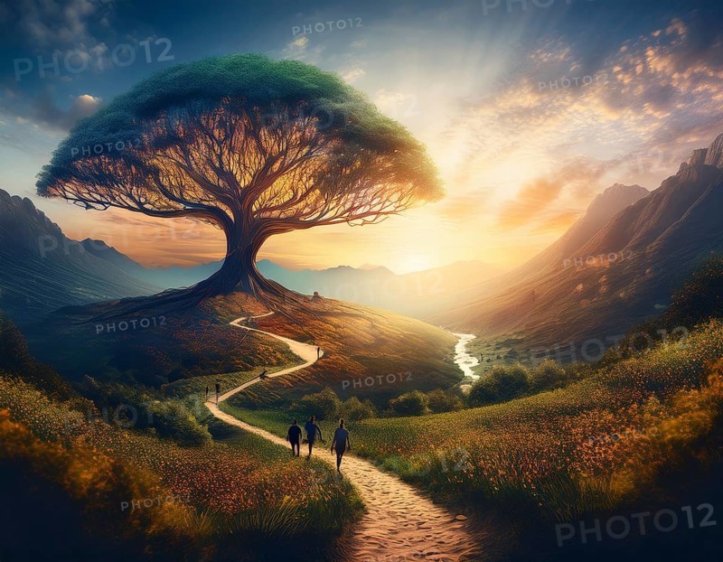 Life Concept. Existence survival being consciousness. Growth of new life, AI generated