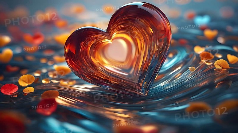 Heart shape for Love concept, Valentine's Day concepts. love symbol, concept for Valentine's Day, wedding etc. Heart elements for love concept design. AI generated image