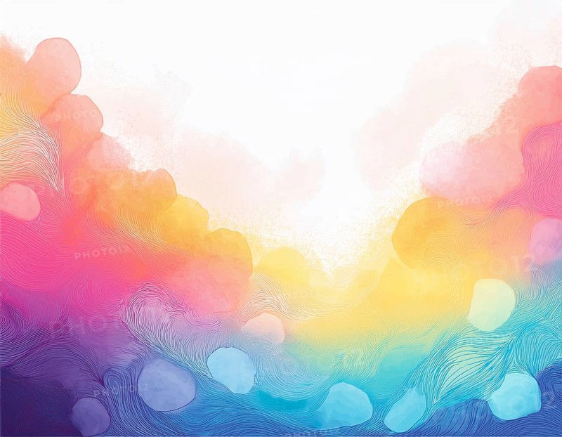 Colourful watercolour abstract background design, AI generated
