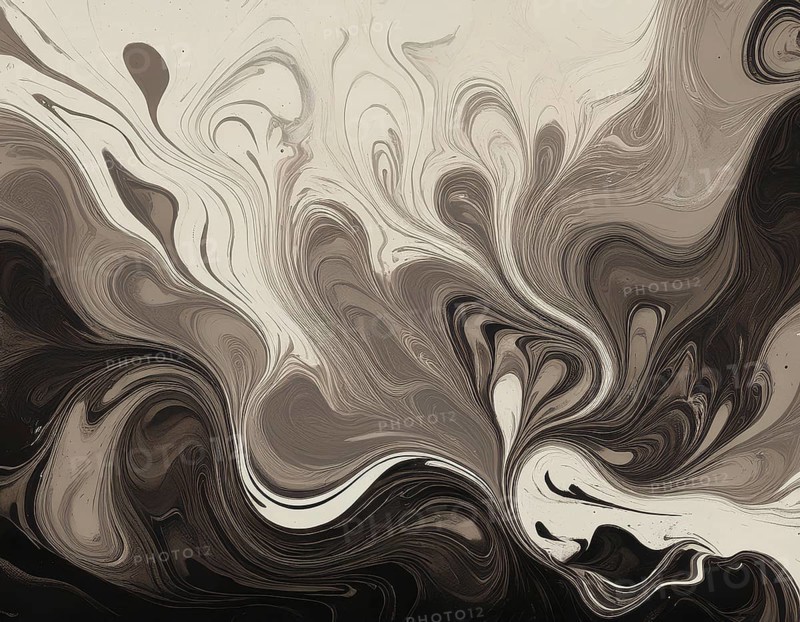 Abstract Marble Waves Acrylic Background. Abstract fluid art with swirling colors and bubbles, creating a dynamic effect, vibrant colors, AI generated