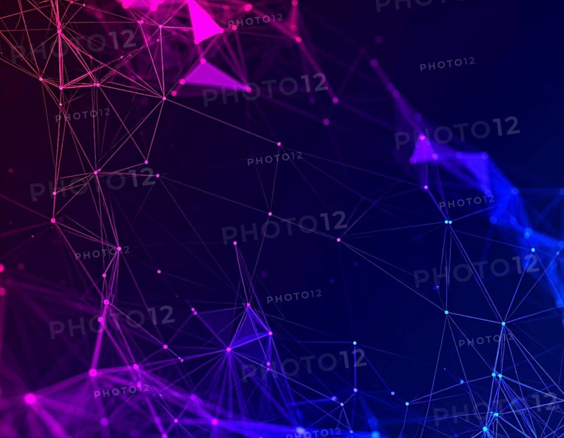 Neural network glowing brain wall art poster, abstract digital connections symbolizing intelligence, learning, and futuristic design, AI generated