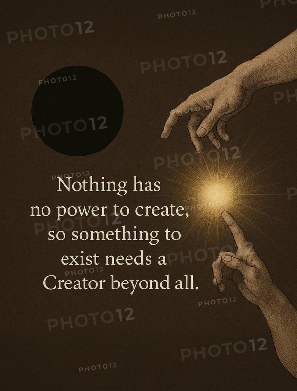 Printable art showing that the foundation of all reality rests on an eternal Creator, AI generated