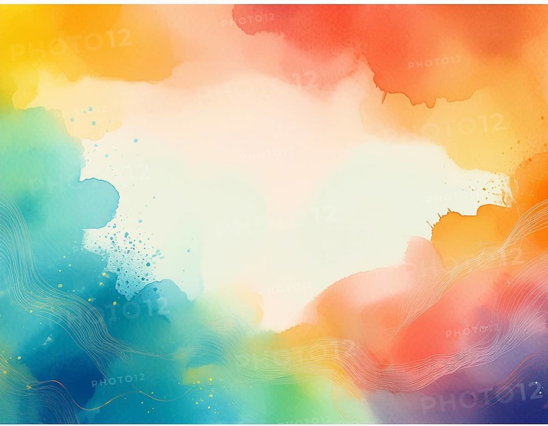 Colourful watercolour abstract background design, AI generated