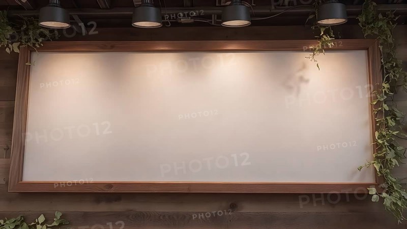 Minimalist blank white presentation board poster design, ideal for offices, classrooms, or home décor inspirational displays, AI generated