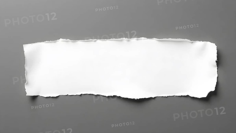 A beautifully textured torn piece of paper on a clean background, highlighting simplicity and isolation while providing design elements for creativity and innovative artistic concepts, AI generated