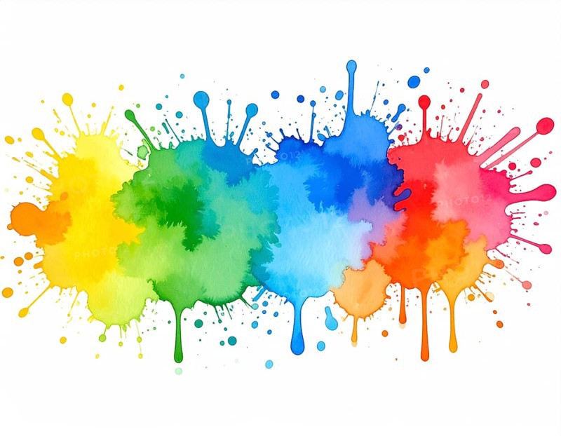 Minimalist watercolor splash poster on white background, an artistic modern décor print for homes, studios, and offices, AI generated