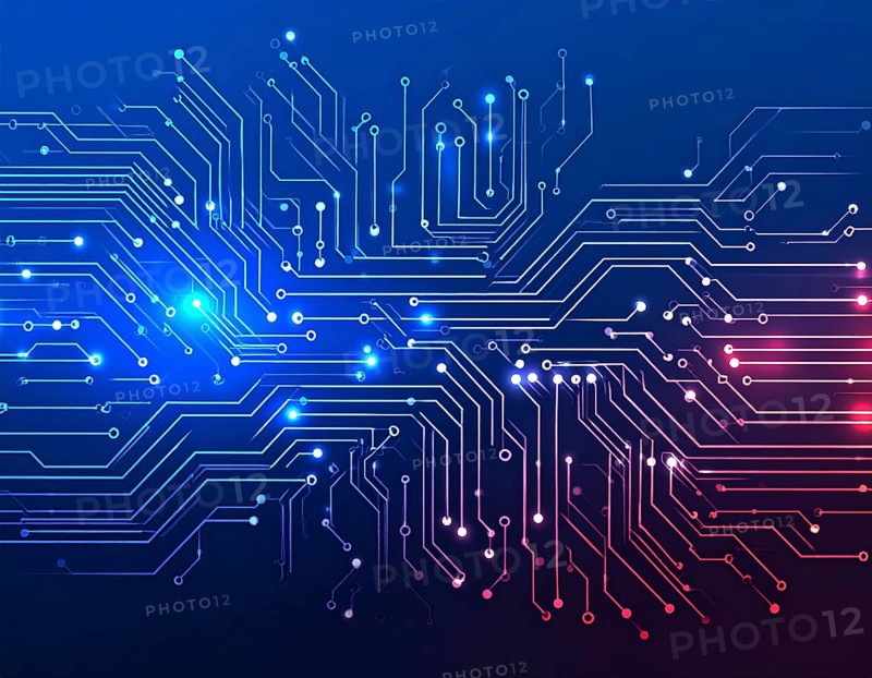Abstract cyber grid wall art design with glowing digital lines, futuristic network visualization, and neon-inspired technology patterns, AI generated