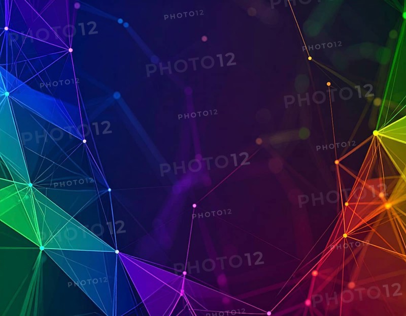 Neural network glowing brain wall art poster, abstract digital connections symbolizing intelligence, learning, and futuristic design, AI generated