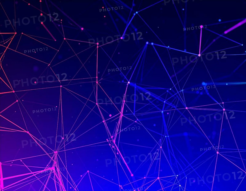 Neural network glowing brain wall art poster, abstract digital connections symbolizing intelligence, learning, and futuristic design, AI generated