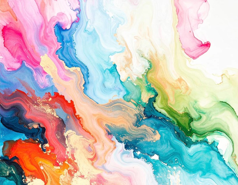 Colorfully painted background with vivid brush strokes and abstract design, symbolizing creativity, expression, and artistic inspiration, AI generated