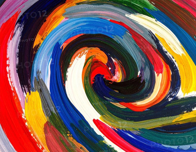 Creative brush strokes abstract poster combining painterly textures and vibrant background, ideal for home and office décor, AI generated
