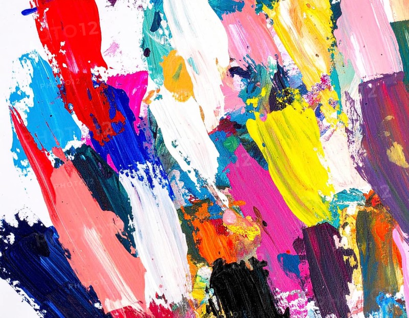 Bold neon brush strokes poster with vibrant glowing colors, ideal for modern abstract décor and nightlife inspiration, AI generated
