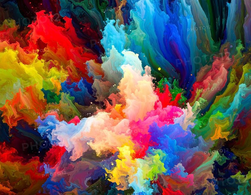 Multi color background bursting with vivid tones, artistic expression, and modern abstract design for versatile décor, AI generated