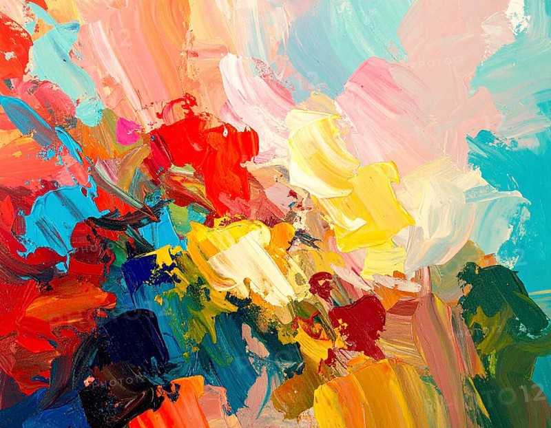 Modern brush strokes abstract poster with digital textures and expressive design, perfect for creative stylish decorations, AI generated