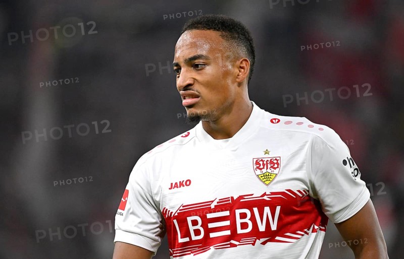 Jamie Leweling VfB Stuttgart (18) portrait Football Bundesliga, MHPArena, MHP Arena Stuttgart, Baden-Württemberg, Germany