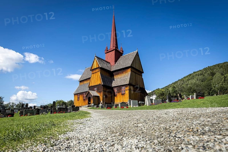 Stave church or Stavkyrkje, Ringebu, Gudbrandsdalen or Gudbrandsdalen, Fylke Oppland, Norway