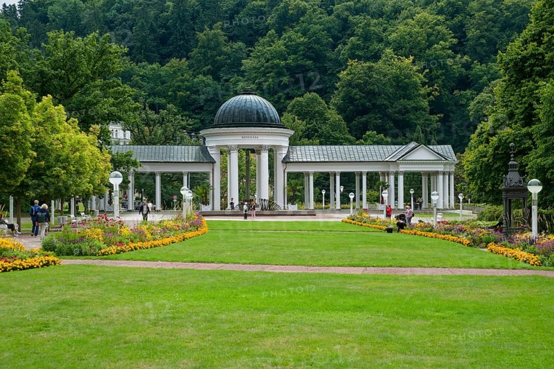 Karolina Spring, Karolina Spring, Small Colonnade, Spa Park, Spa in the Imperial Forest, Healing Spring, Health, Mariánské Lázne, Mariánské Lázne, Czech Republic, Czech Republic