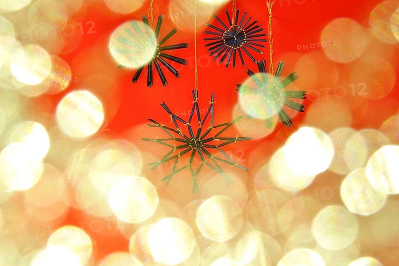 Christmas decoration, home-made straw stars, Germany