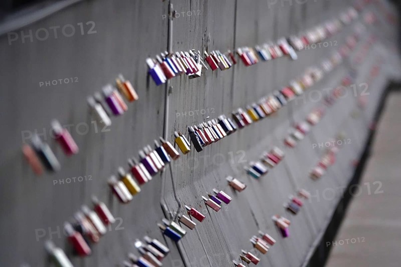 Love locks on a bridge, Germany