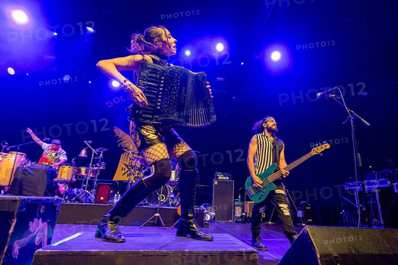 Pasha Newmer, Gogol Bordello, folk-punk band, USA, live on Fall 2025 European Tour at Huxleys Neue Welt in Berlin on 19 September 2025 < english> Gogol Bordello, folk-punk band, live on Fall 2025 European Tour at Huxleys Neue Welt in Berlin on September 19, 2025
