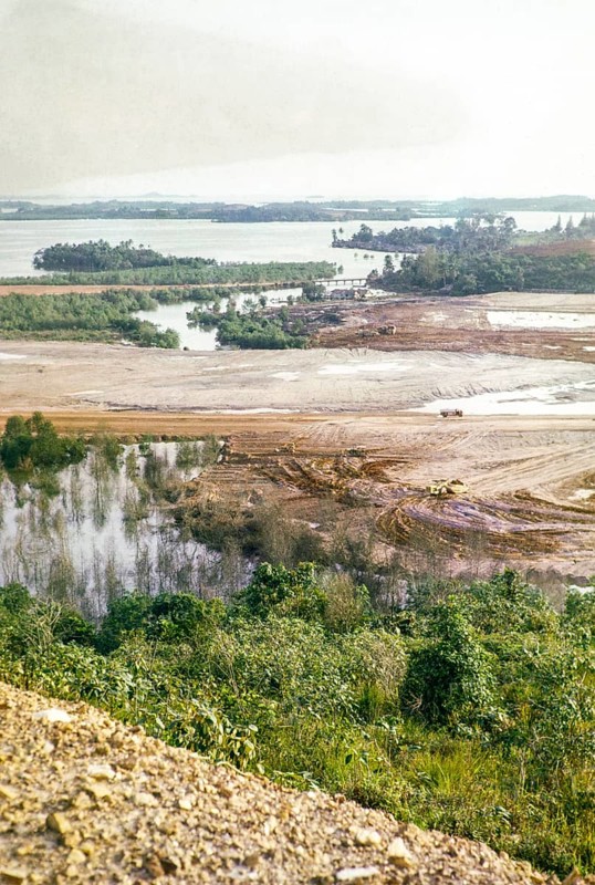 Land being cleared and levelled for industrial development, Jurong, Singapore, south east Asia 1963