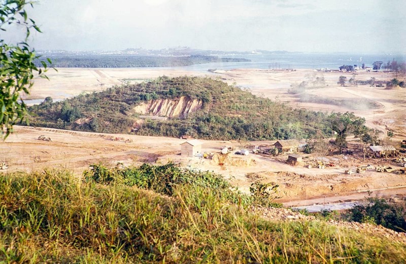 Land being cleared and levelled for industrial development, Jurong, Singapore, south east Asia 1963