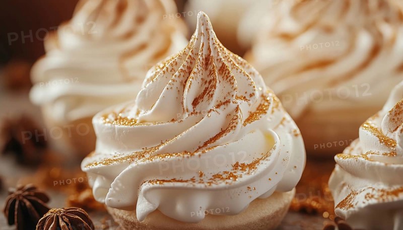 Homemade French Meringue: A Sweet Treat Made With Whipped Egg Whites And Sugar, Perfect For A Delicious Dessert. Enjoy A Cup!, AI generated